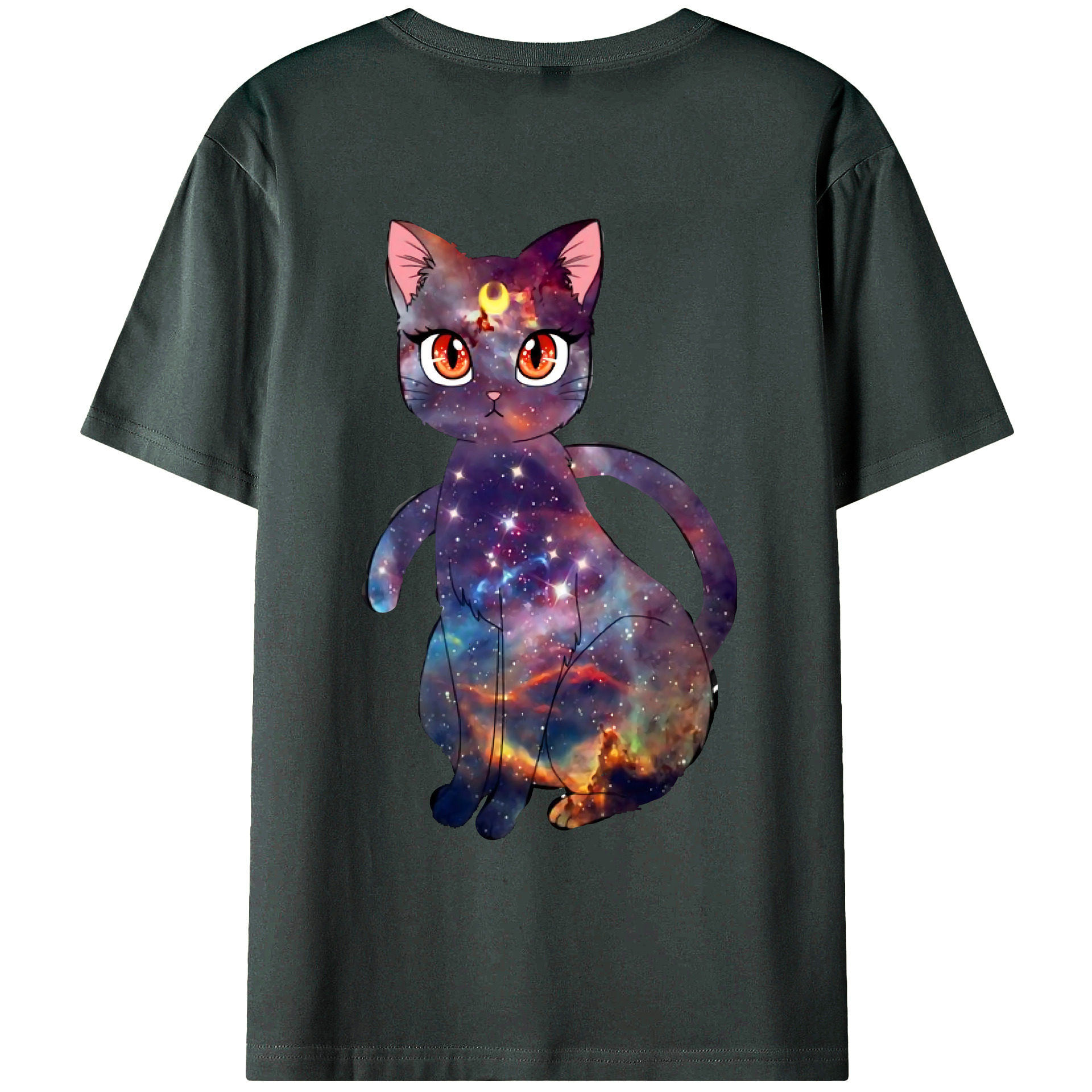 （画像用） 美少女戦士セーラームーン Sailor Moon 綿100％ メンズ半袖Tシャツ（バックプリント） 通気性